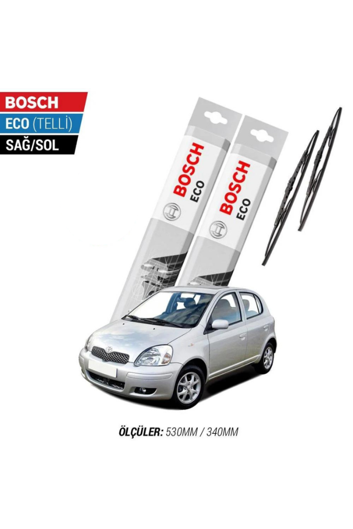 Toyota Yaris 2002 Model Silecek Takımı Bosch Eco (Telli)