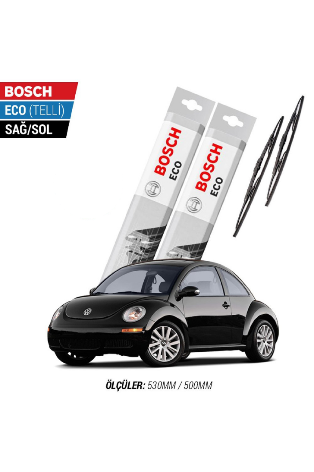Volkswagen Beetle 2005 Model Silecek Takımı Bosch Eco (Telli)