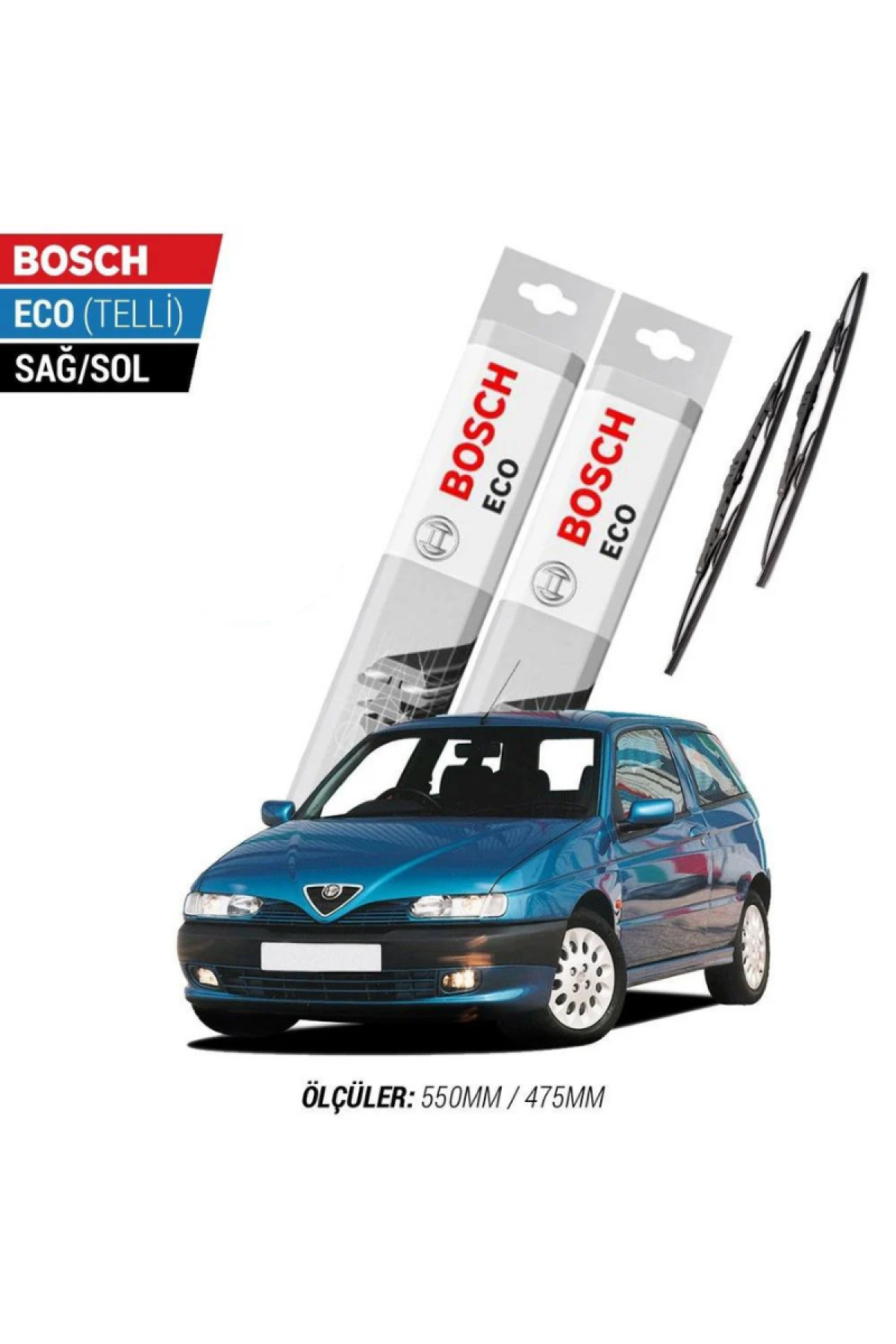 Alfa Romeo 145 1994 Model Silecek Takımı Bosch Eco (Telli)