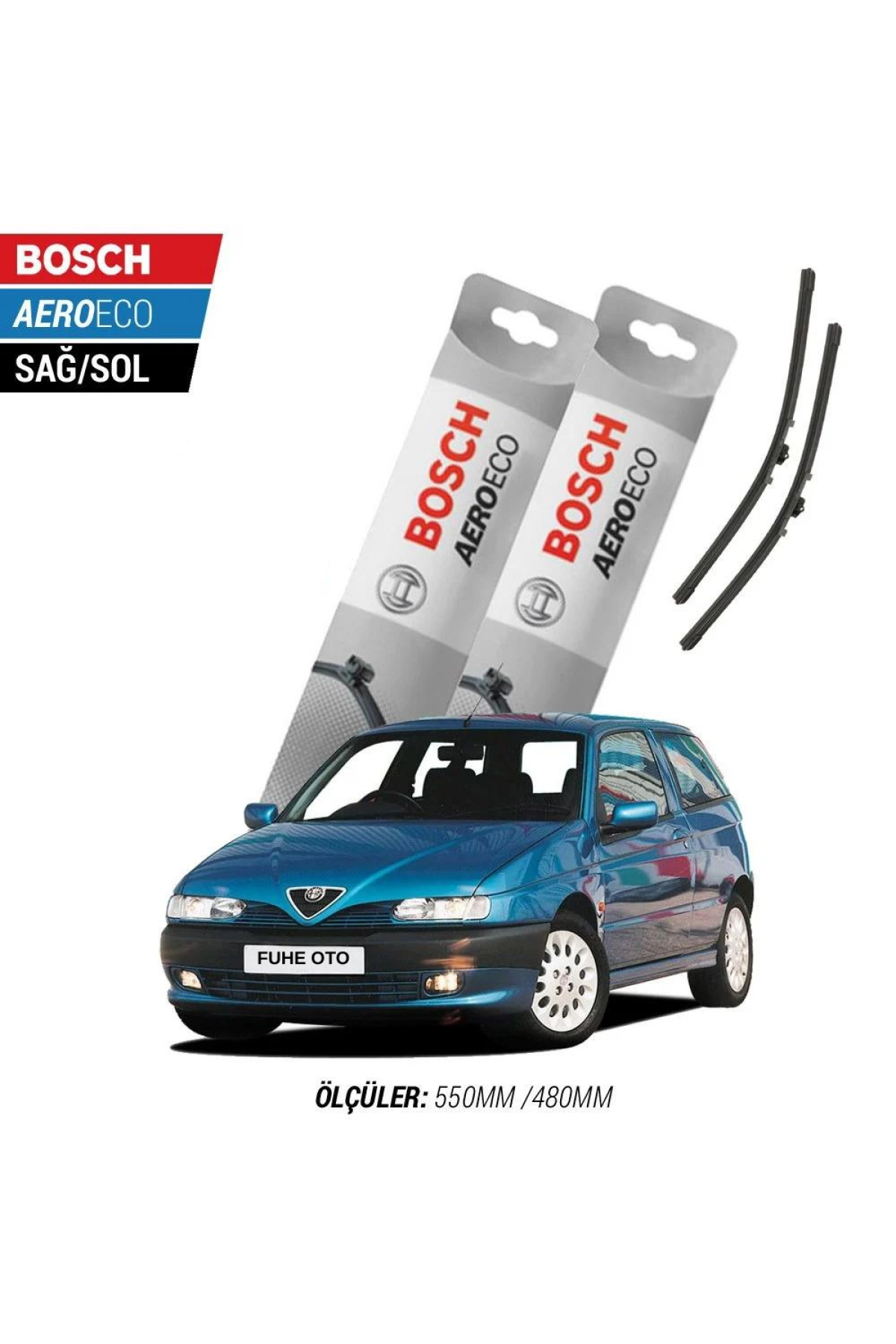 Alfa Romeo 145 1995 Model Bosch Aeroeco Muz Silecek Takımı