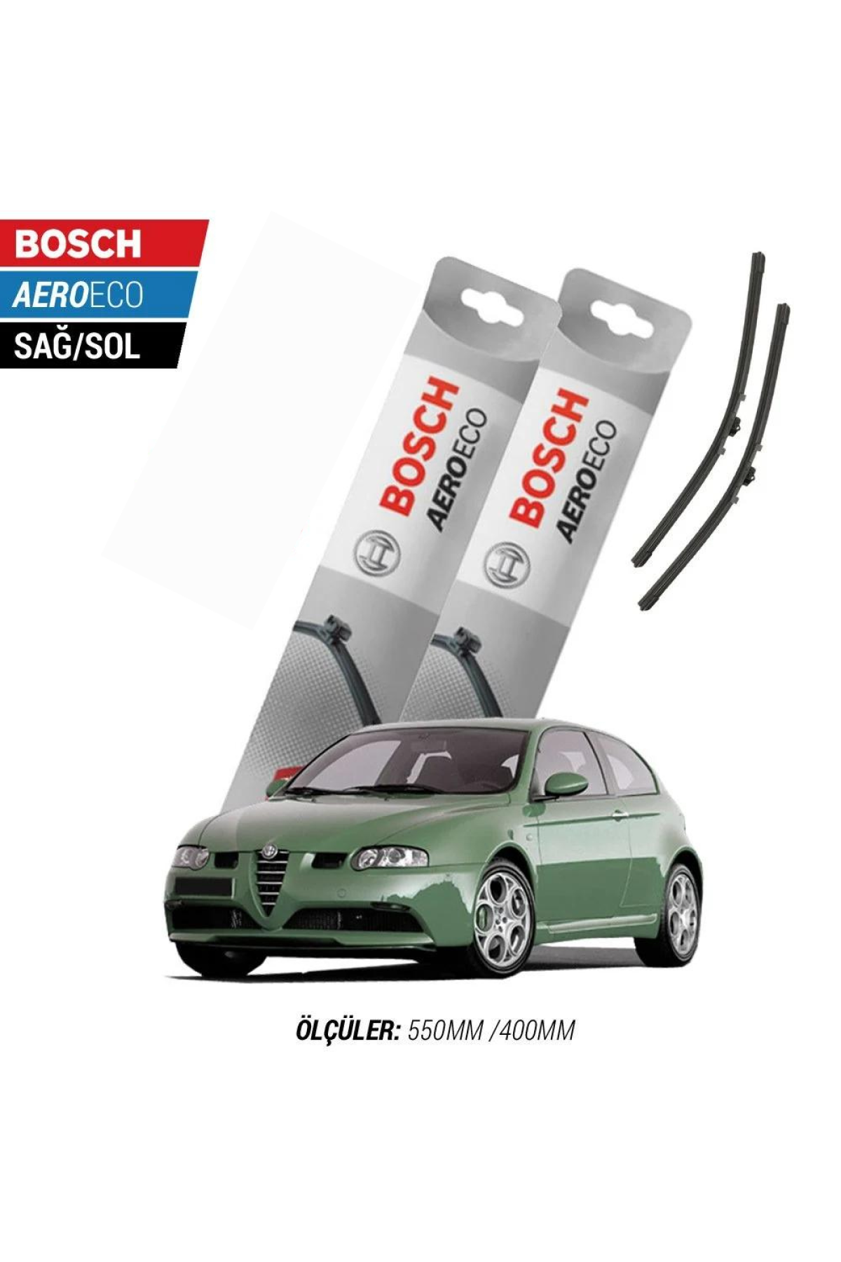 Alfa Romeo 147 2001 Model Bosch Aeroeco Muz Silecek Takımı