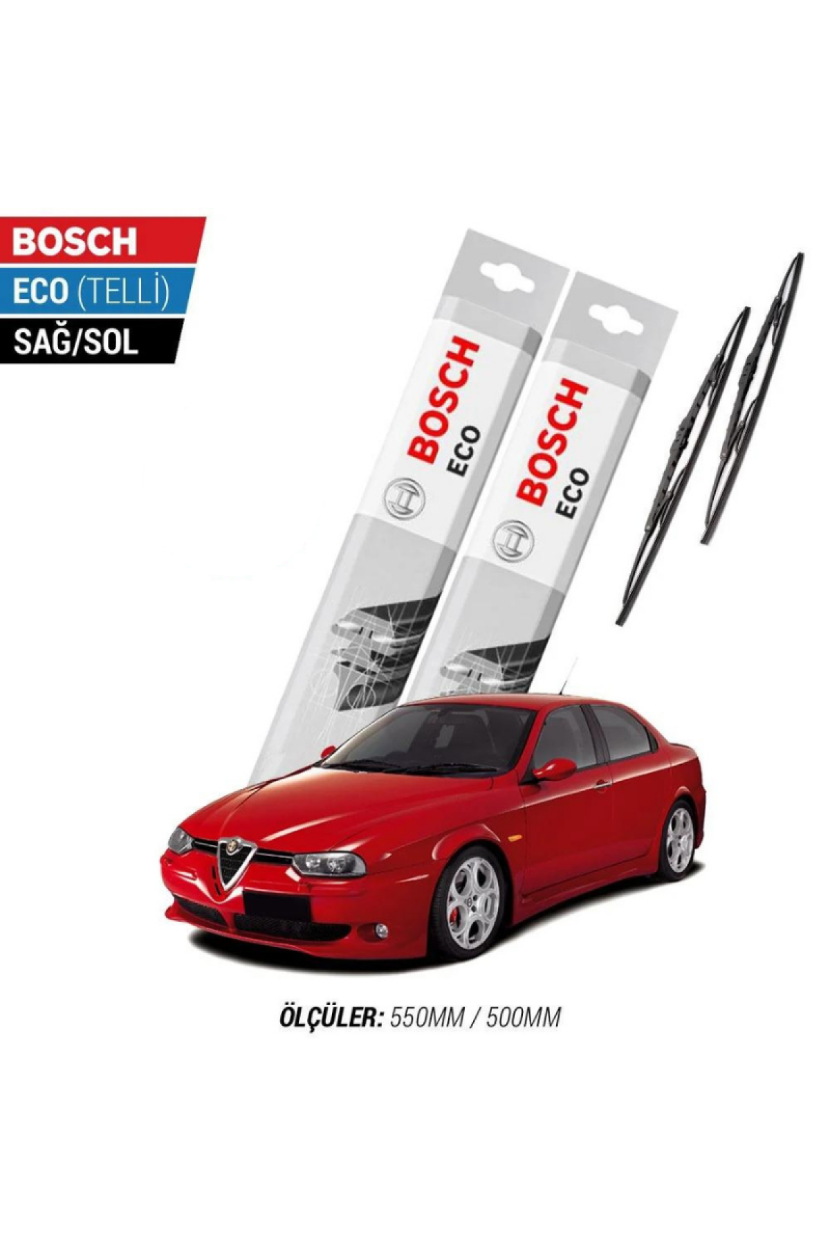 Alfa Romeo 156 1998 Model Silecek Takımı Bosch Eco (Telli)