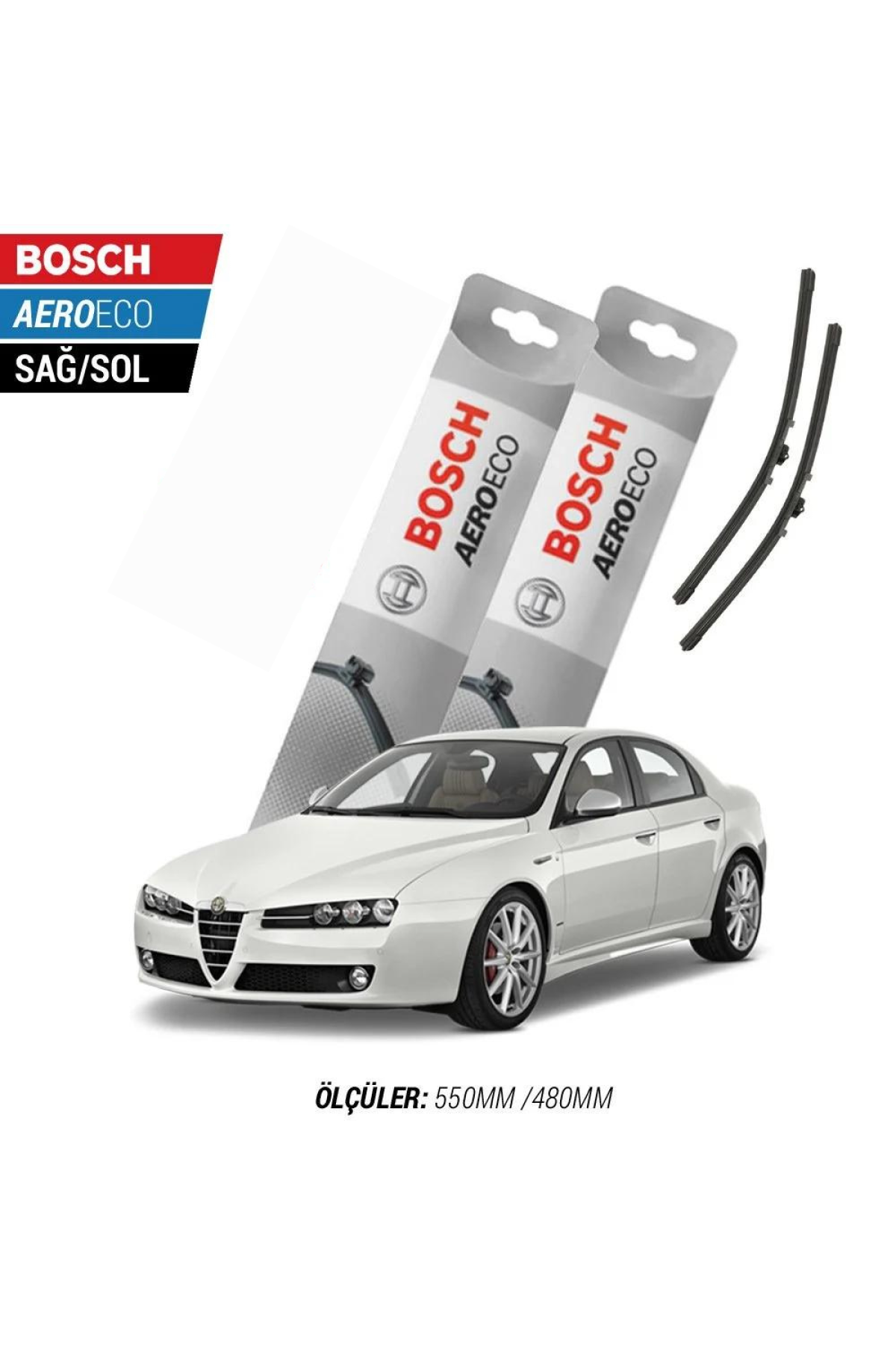 Alfa Romeo 159 2011 Model Bosch Aeroeco Muz Silecek Takımı