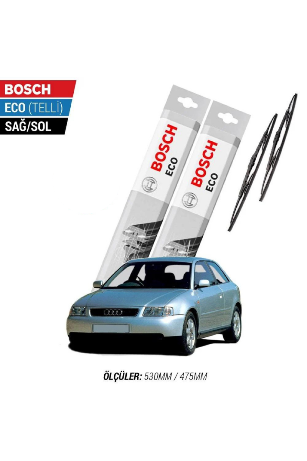 Audi A3 2002 Model Silecek Takımı Bosch Eco (Telli)
