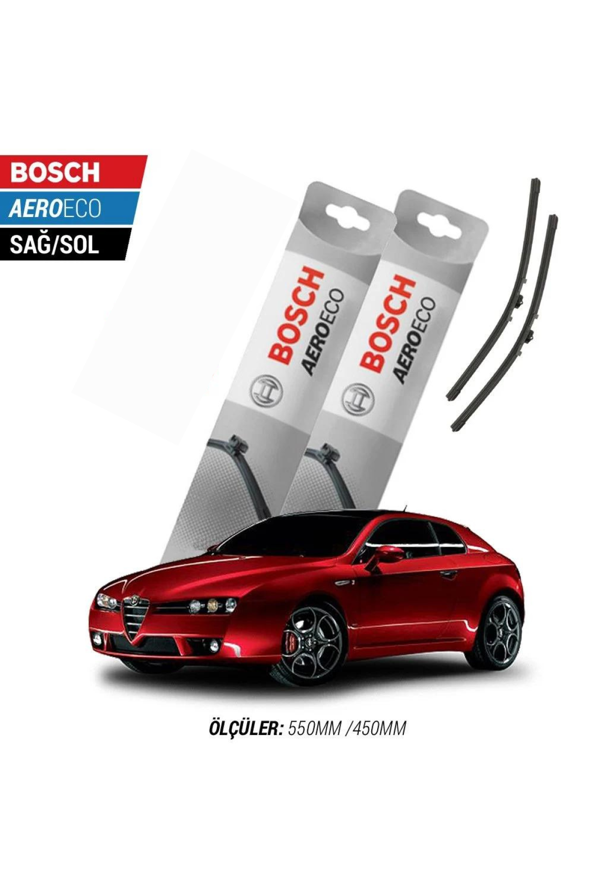 Alfa Romeo Brera 2007 Model Bosch Aeroeco Muz Silecek Takımı