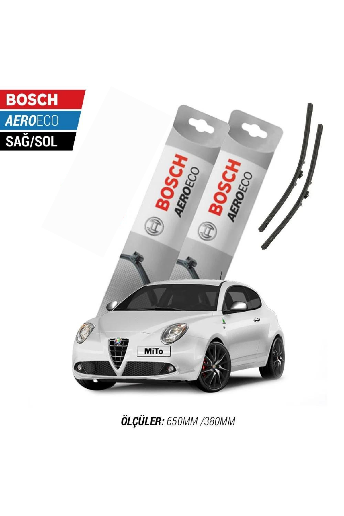 Alfa Romeo Mito 2015 Model Bosch Aeroeco Muz Silecek Takımı