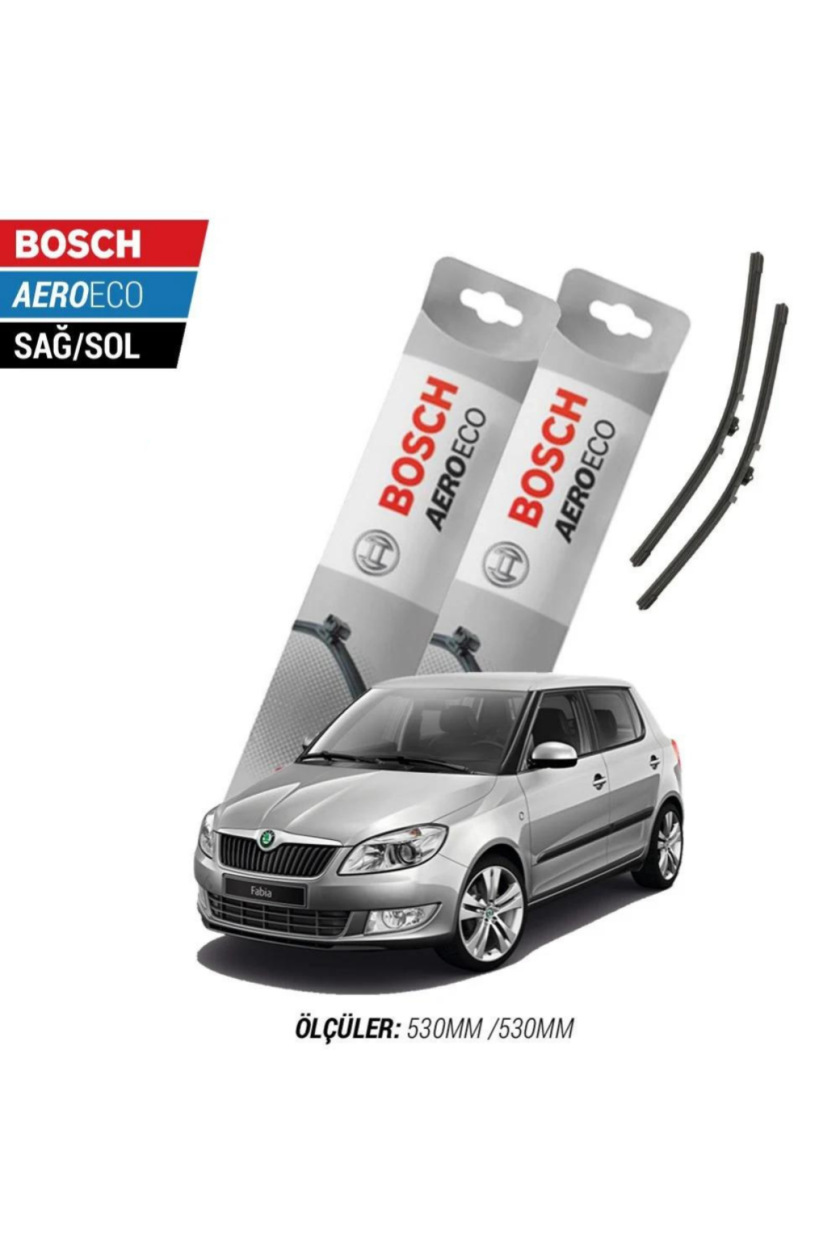 Skoda Fabia 2008 Model Bosch Aeroeco Muz Silecek Takımı