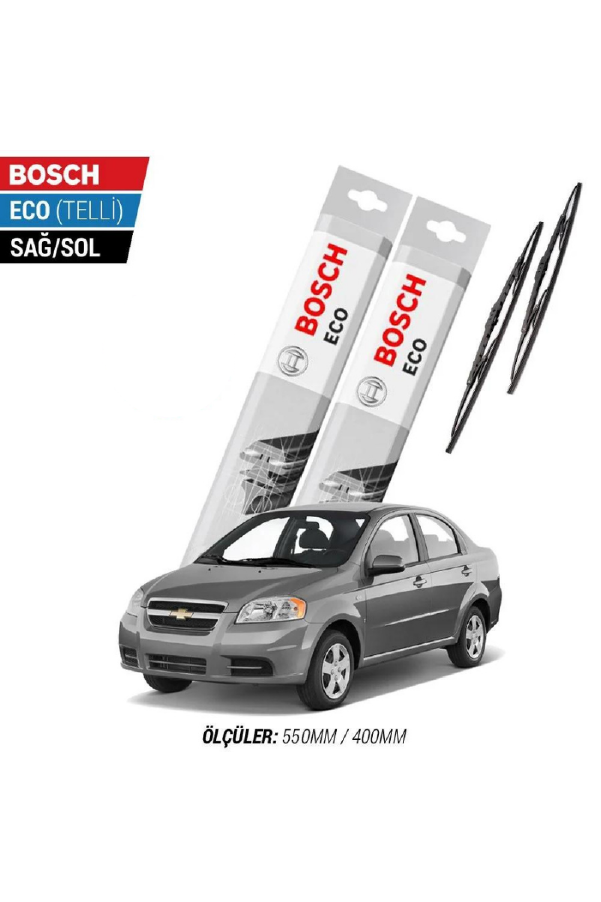 Chevrolet Aveo Sedan 2007 Model Silecek Takımı Bosch Eco (Telli)