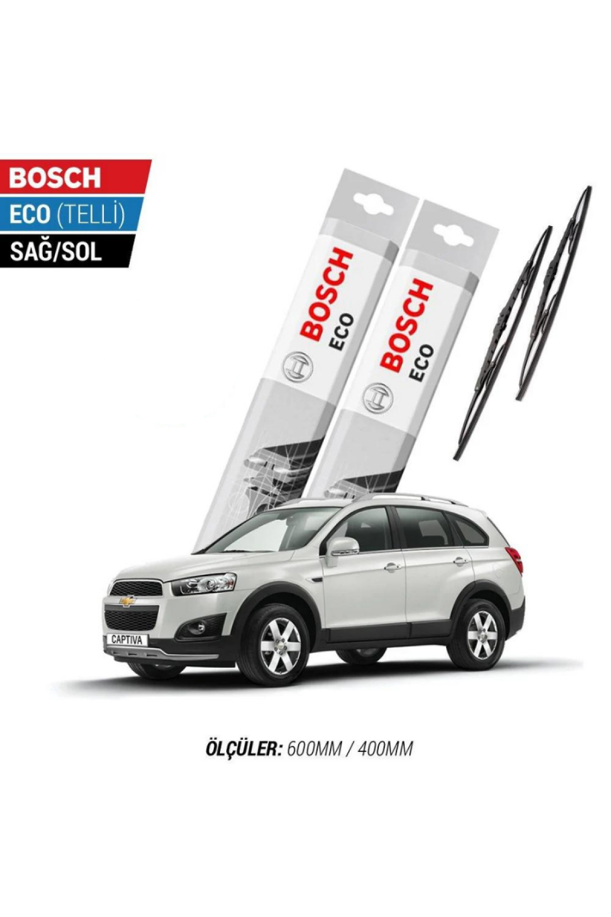 Chevrolet Captiva 2013 Model Silecek Takımı Bosch Eco (Telli)