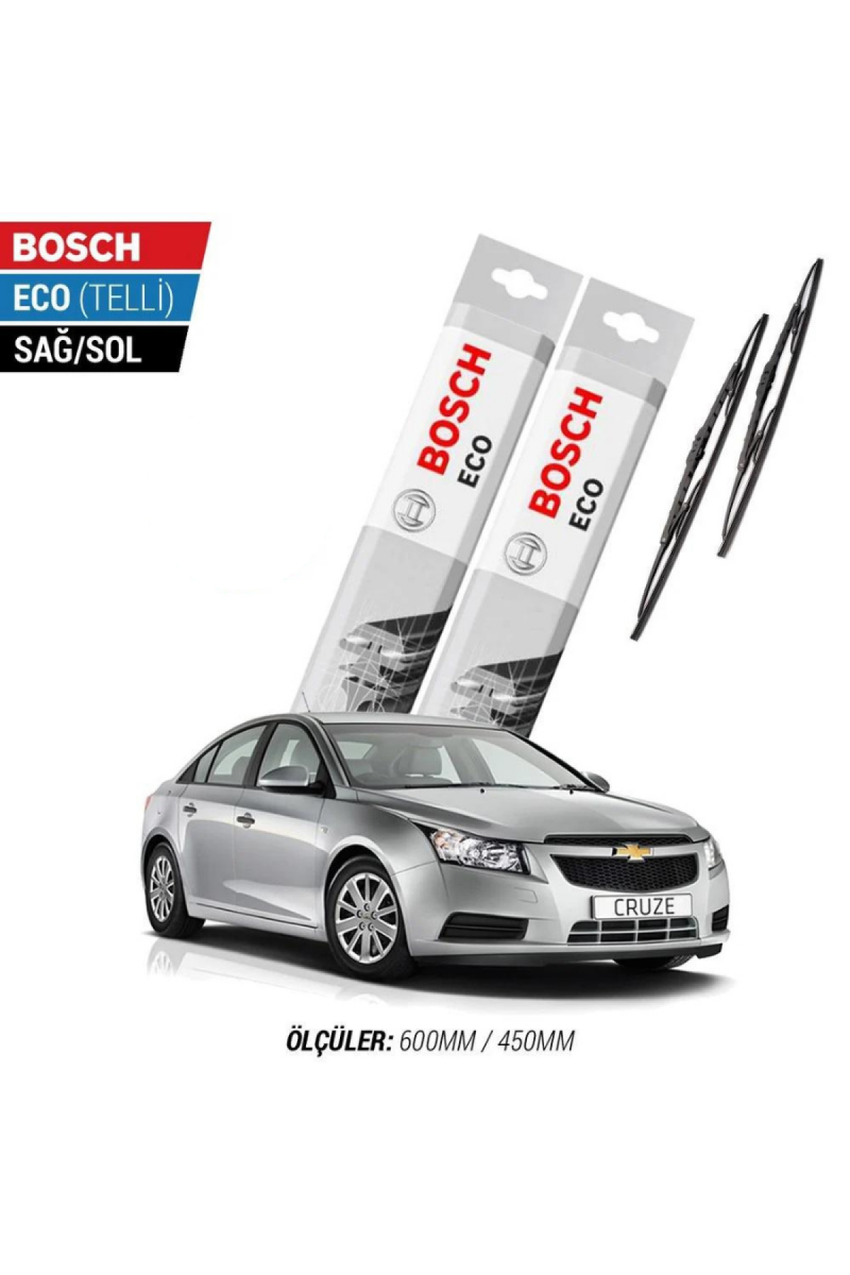 Chevrolet Cruze 2011 Model Silecek Takımı Bosch Eco (Telli)