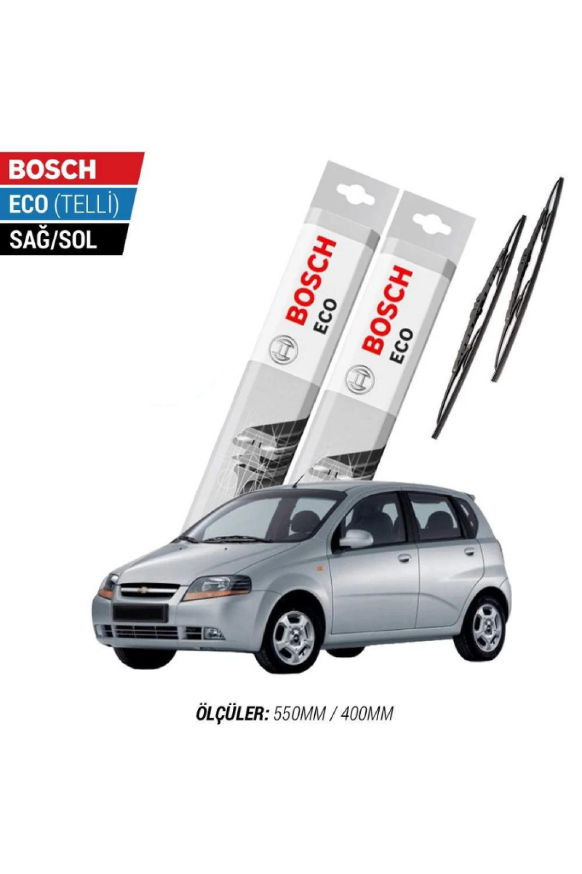 Chevrolet Kalos 2005 Model Silecek Takımı Bosch Eco (Telli)