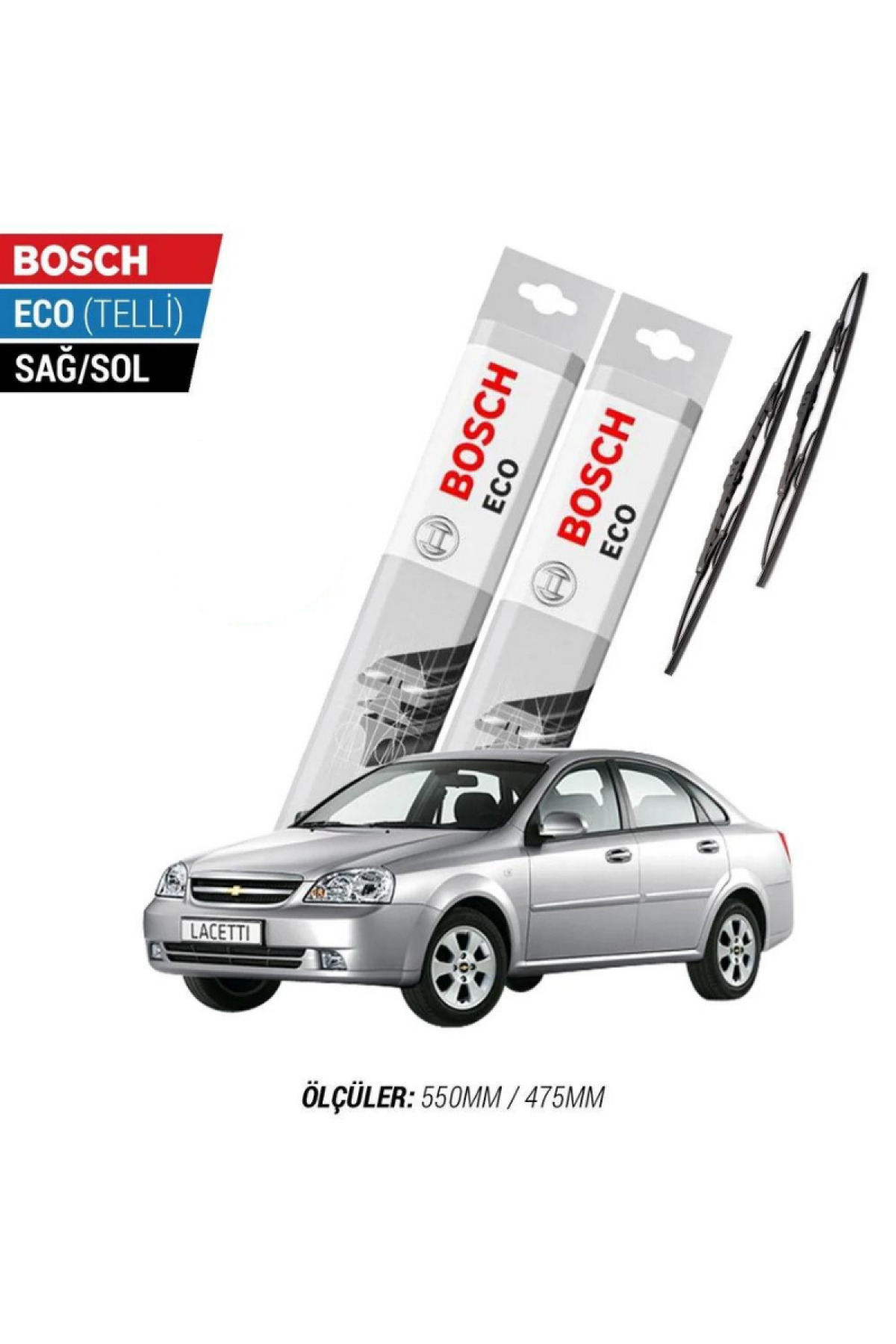 Chevrolet Lacetti 2007 Model Silecek Takımı Bosch Eco (Telli)
