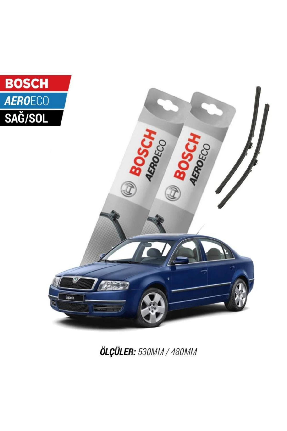 Skoda Superb 2006 Model Bosch Aeroeco Muz Silecek Takımı