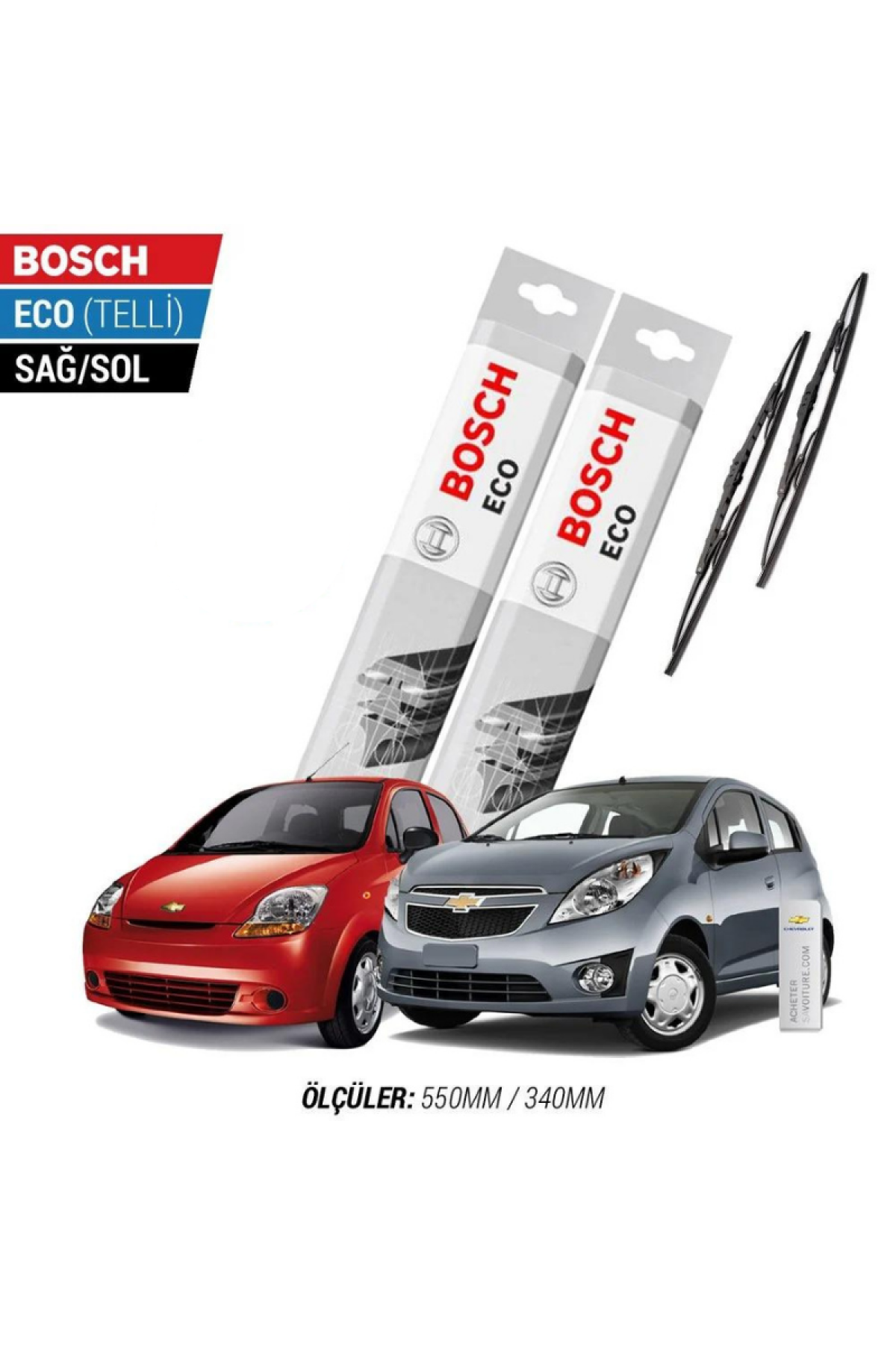 Chevrolet Spark 2008 Model Silecek Takımı Bosch Eco (Telli)