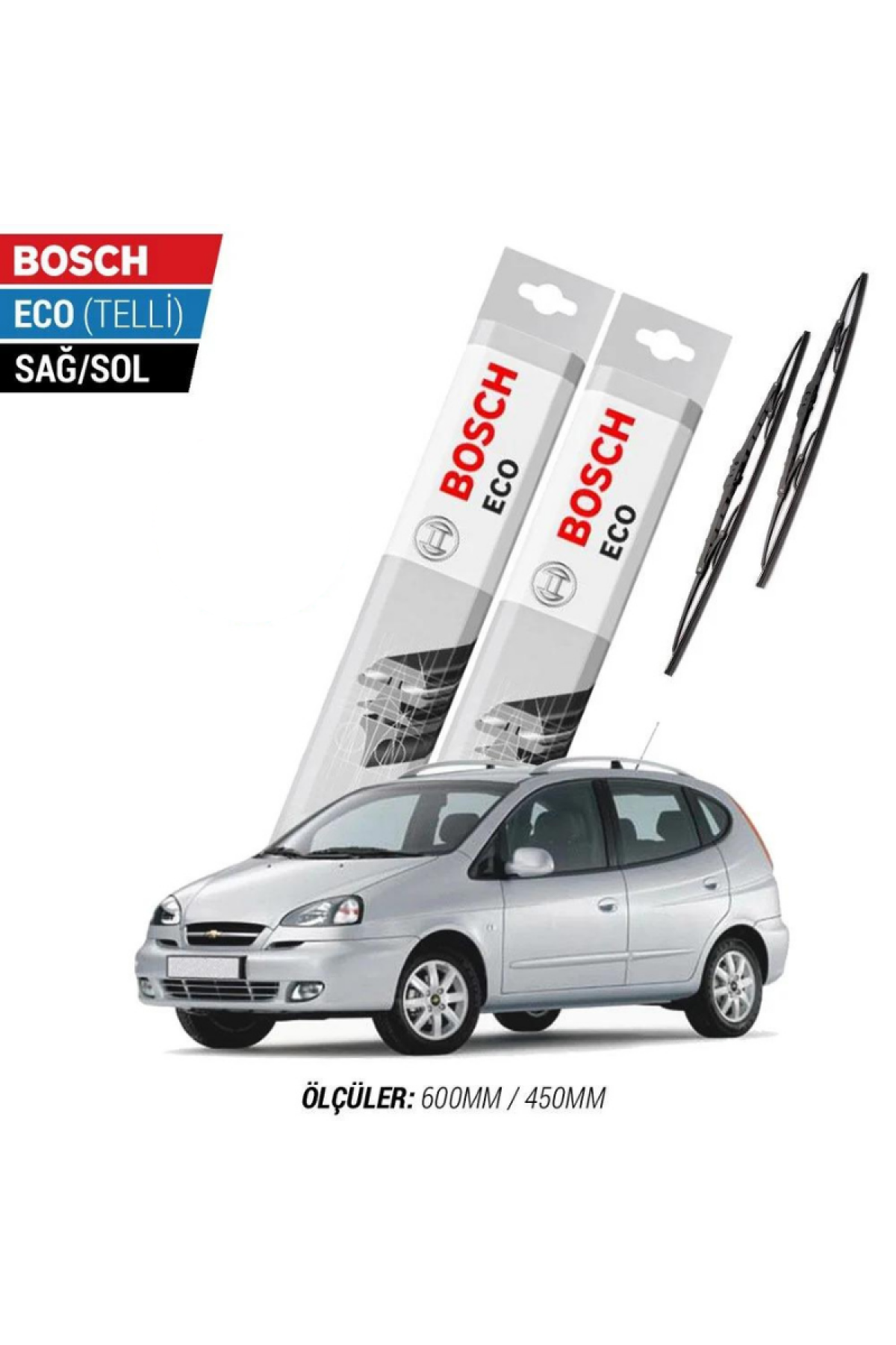 Chevrolet Rezzo 2006 Model Silecek Takımı Bosch Eco (Telli)