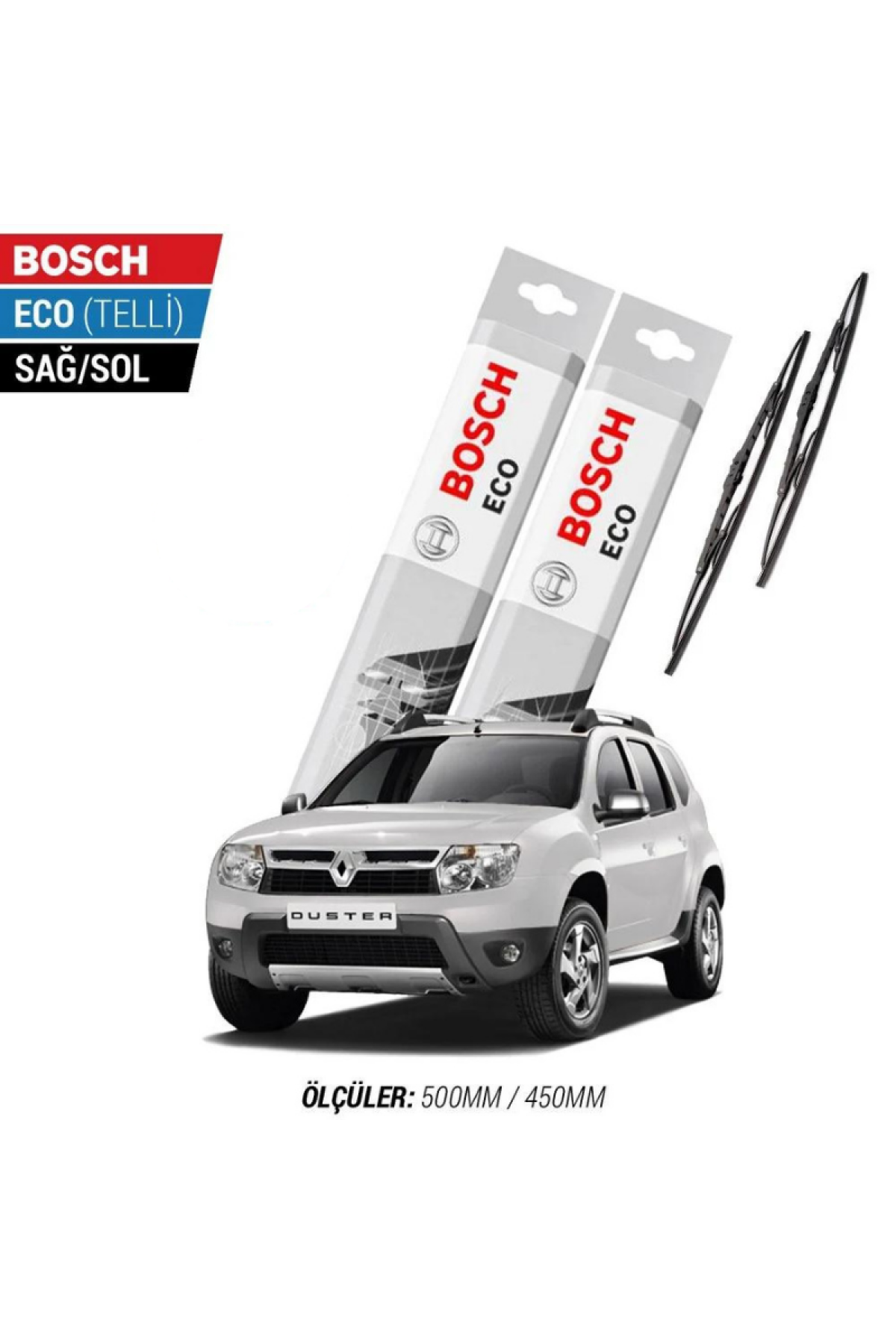 Dacia Duster 2011 Model Silecek Takımı Bosch Eco (Telli)