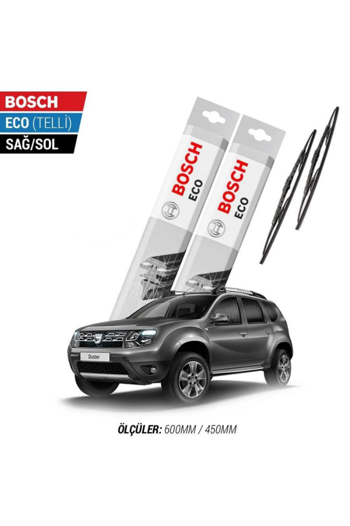 Dacia Duster 2015 Model Silecek Takımı Bosch Eco (Telli)