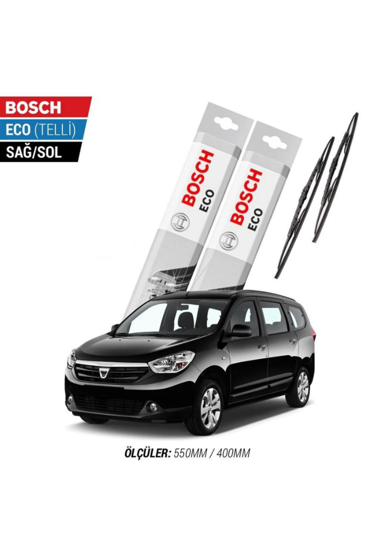 Dacia Lodgy 2014 Model Silecek Takımı Bosch Eco (Telli)