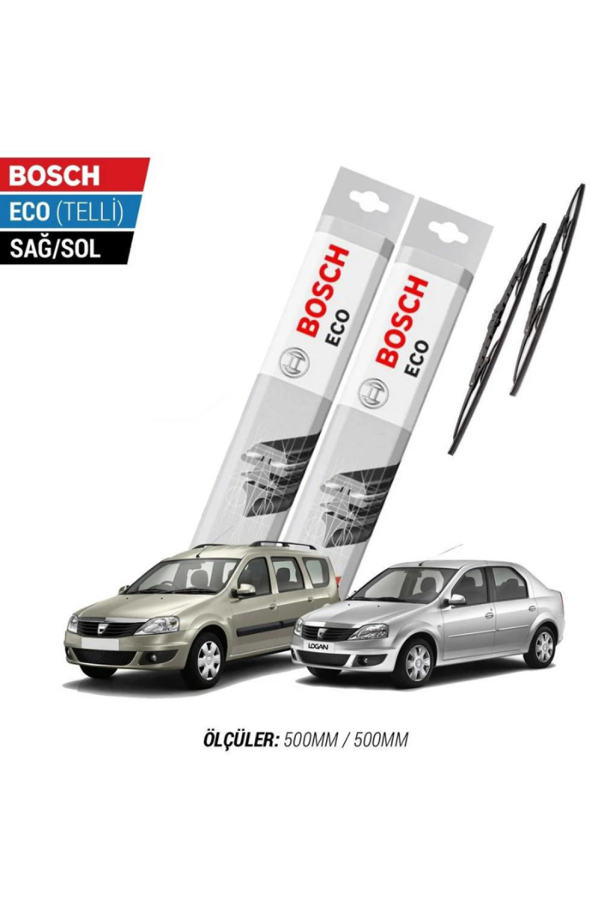 Dacia Logan 2006 Model Silecek Takımı Bosch Eco (Telli)