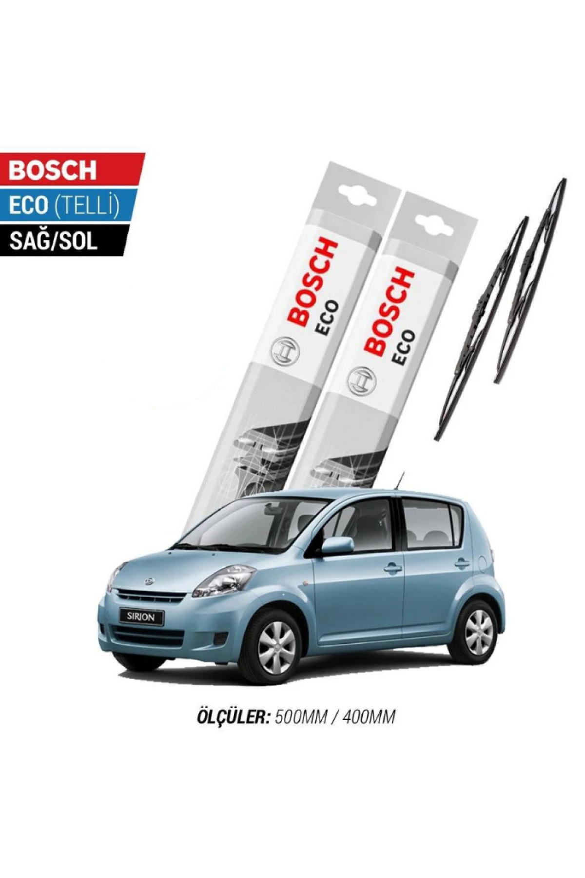 Daihatsu Sirion 2007 Model Silecek Takımı Bosch Eco (Telli)