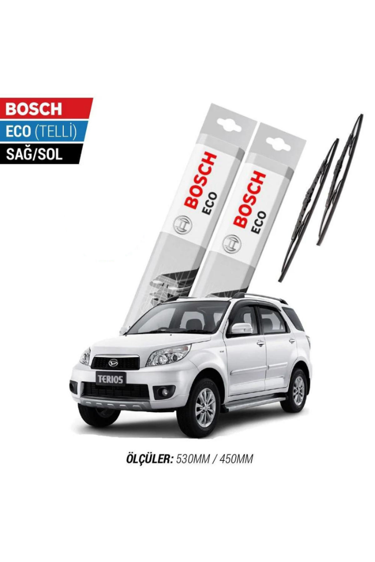 Daihatsu Terios 2010 Model Silecek Takımı Bosch Eco (Telli)