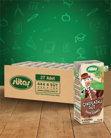 Şeker İlavesiz Çikolatalı Süt 180 ml (27 adet)
