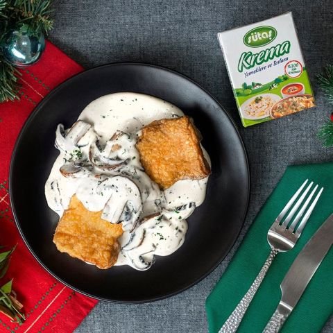 Kremalı Mantarlı Çıtır Tavuk