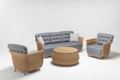 Safran Üçlü Koltuk Takımı  Rattan Bahçe Mobilyası