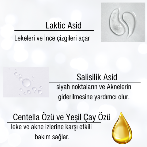 Wonderful Aydınlatıcı  Doğal Serum Karma Cilt Leke Akne İzi Siyah Nokta Karşıtı Bakım Aha/Bha Asitleri İçerir