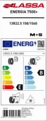 13R22.5 158/156G (156/150K) ENERGIA 7500+