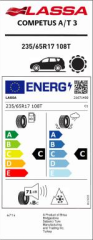 235/65R17 108T XL COMPUTES A/T3 LASSA
