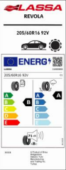 205/60R16 92V REVOLA LASSA
