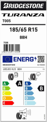 Bridgestone Turanza T005 185/65R15 88H Yaz Lastiği (Üretim Yılı 2024)