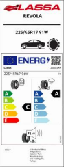 Lassa Revola 225/45/R17/91W Yaz Lastiği (Üretim Yılı 2024)