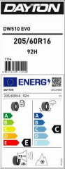 205/60R16 92H DW510E M+S / SFM DAYTON