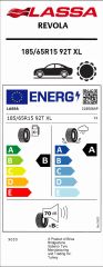 Lassa Revola 185/65R15 92T XL Yaz Lastiği (Üretim Yılı 2024)
