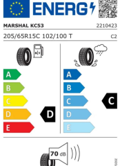 Marshal Portran KC53 205/65R15C 102/100T Ticari Lastik (Üretim Yılı 2024)