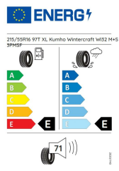 215/55R16 97T XL WINTERCRAFT ICE WI32 KUMHO