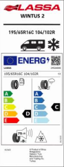 Lassa Wintus 2 195/65R16C 104/102R Kış Lastiği (Üretim Yılı 2024)