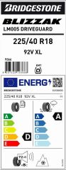 225/40R18 92V XL BLIZZAK LM005   M+S / SFM