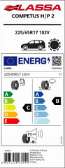 225/65R17 102V COMPETUS H/P 2 LASSA