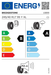 245/40R17 95Y XL TURANZA T005 BRIDGESTONE