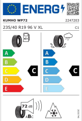 235/40R19 96V XL WINTERCRAFT WP72 KUMHO