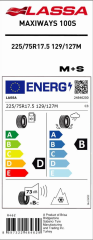 225/75R17.5 129/127M M+S & SFM Maxiways 100S LASSA A.DÜZ