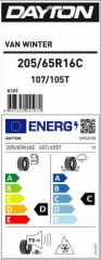 205/65R16C 107/105T DAYTON VAN WINTER