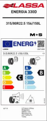 315/80R22.5 156/150L M+S & SFM ENERGIA 330S LASSA A.DÜZ