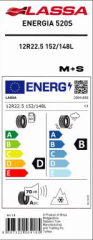 12R22.5 152/148L M+S & SFM Energia 520S LASSA H.DÜZ