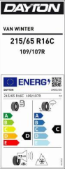 Dayton Van Winter 215/65R16C 109/107R Kış Lastiği (Üretim Yılı 2024)
