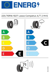 225/70R16 102T COMPETUS A/T 2 M+S LASSA