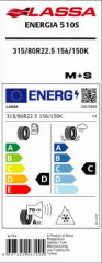 315/80R22.5 156/150K M+S & SFM Energia 510S LASSA H.ÖN